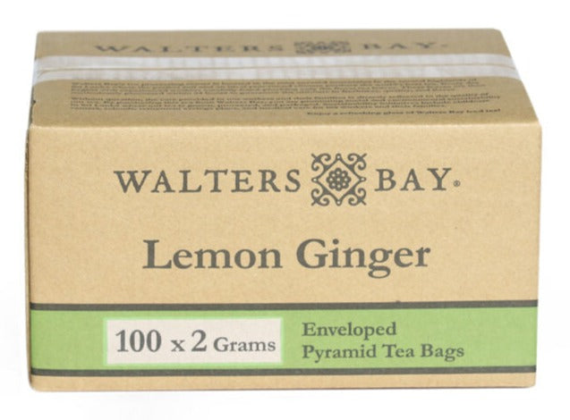 Lemon Ginger Green Tea, 100 Count Envelope Pyramid Tea Bags