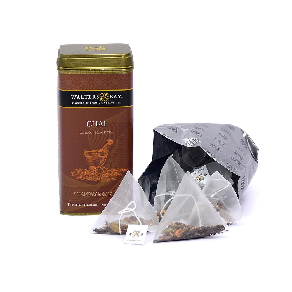 Chai Ceylon Black Tea Full Leaf Tea Bags in Canister - Walters Bay